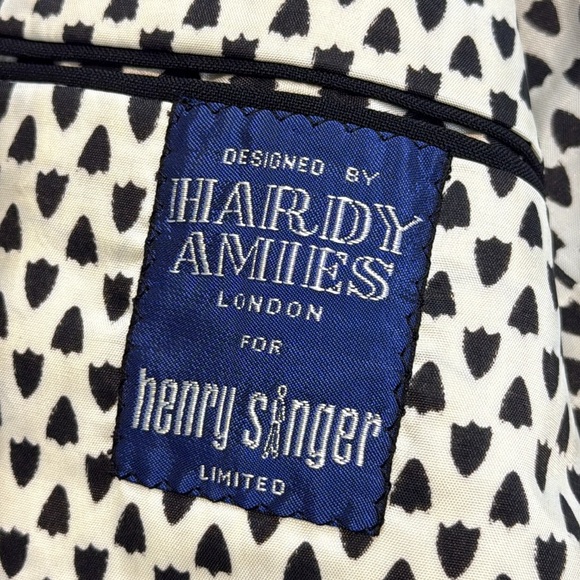 Hardy Amies for Henry Singer Mens Double Breasted Blazer Jacket 42 Tall Classic - Picture 5 of 10